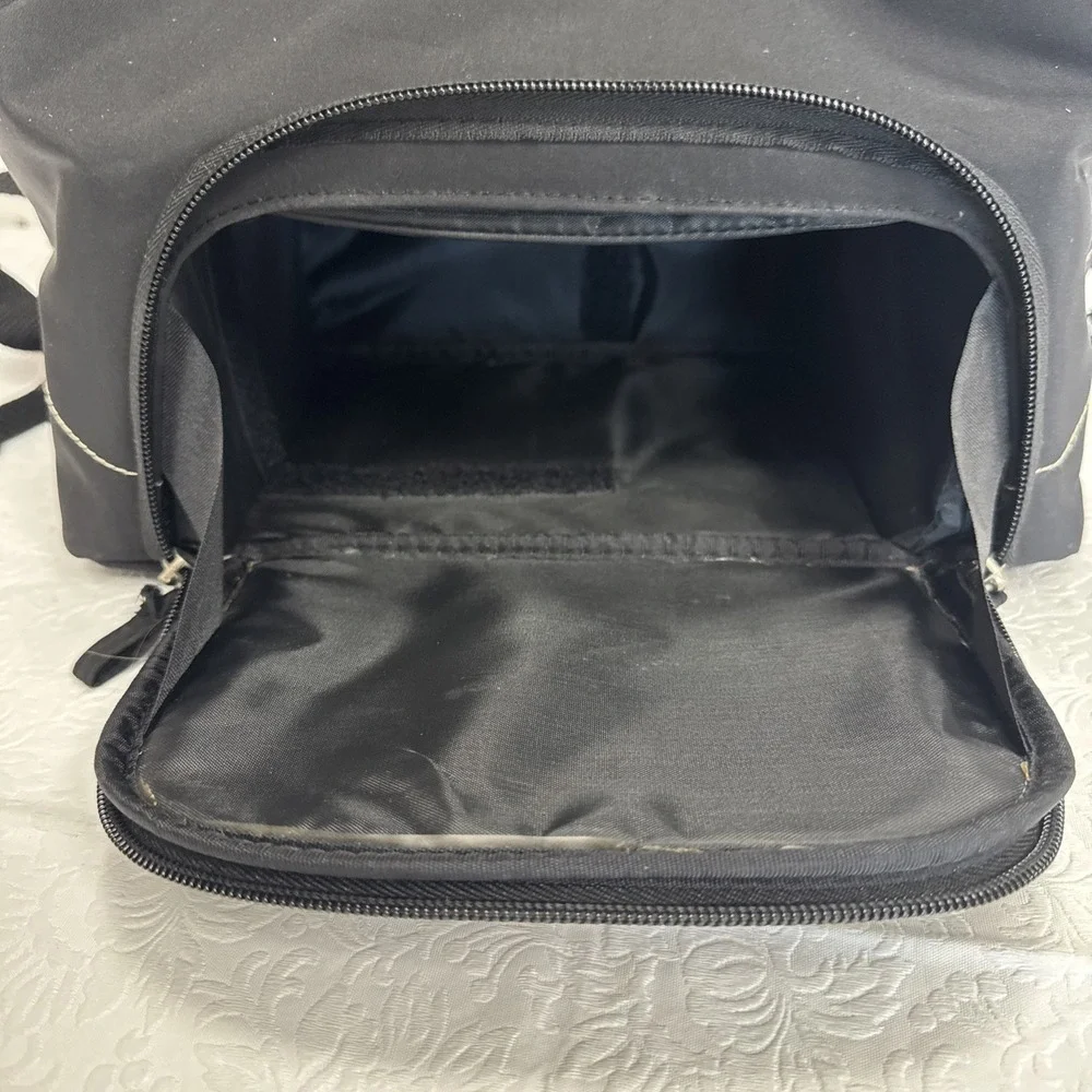 Black Nylon Backpack‎ Small Casual Travel Daypack Multiple Pockets